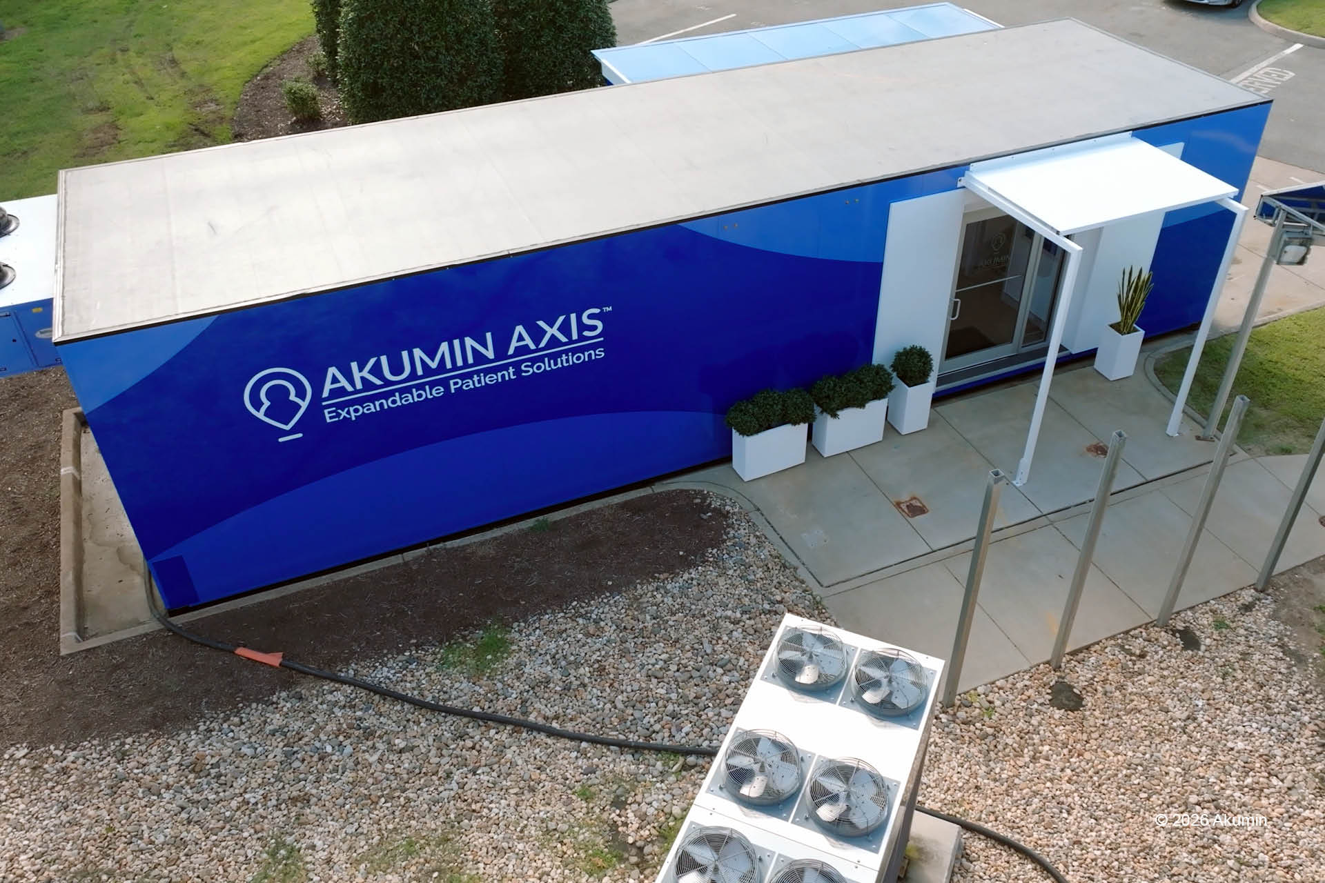 Akumin AXIS PET/CT mobile imaging entrance